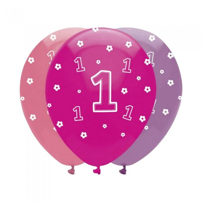 Creative Party Latex-Zahlenballon zum 1. Geburtstag (Packung mit 6)
