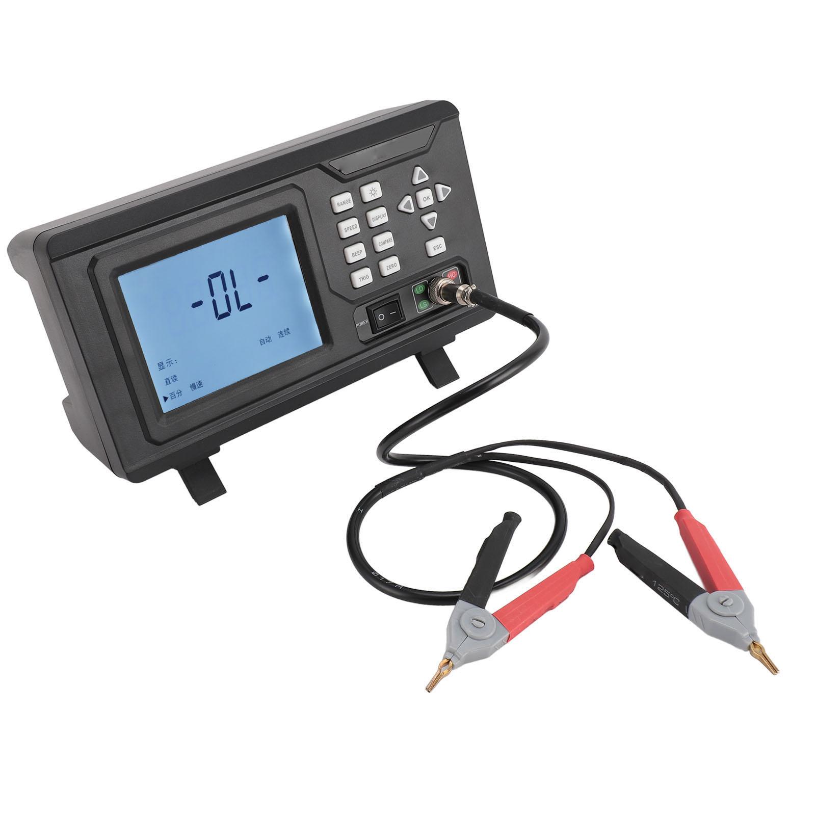 

Resistance Tester 10u Ohm to 2M Ohm LCD Display Portable Low Resistance Milliohm Tester