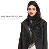 Fashionable Hijab Scarf Muslims Headscarf Turban Neck Wrap Rectangle Kerchief for Convenience and Comfortable Daily Use