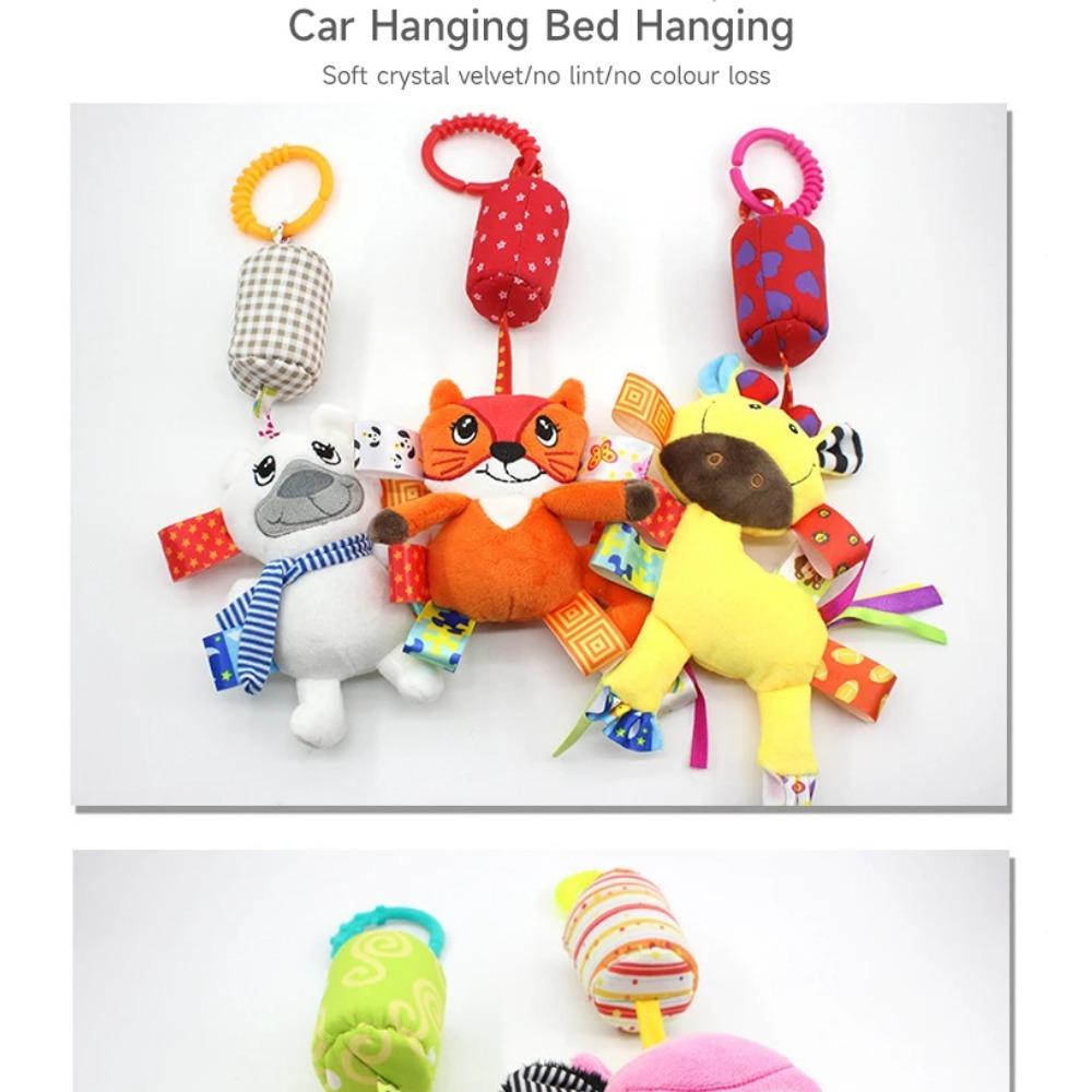 New Baby Rattles Bell Toy Soft Stuffed Animal Rattle Hand Grip Toys Pendant Stroller Crib Bed Teether Hanging Toy 0-24 Months