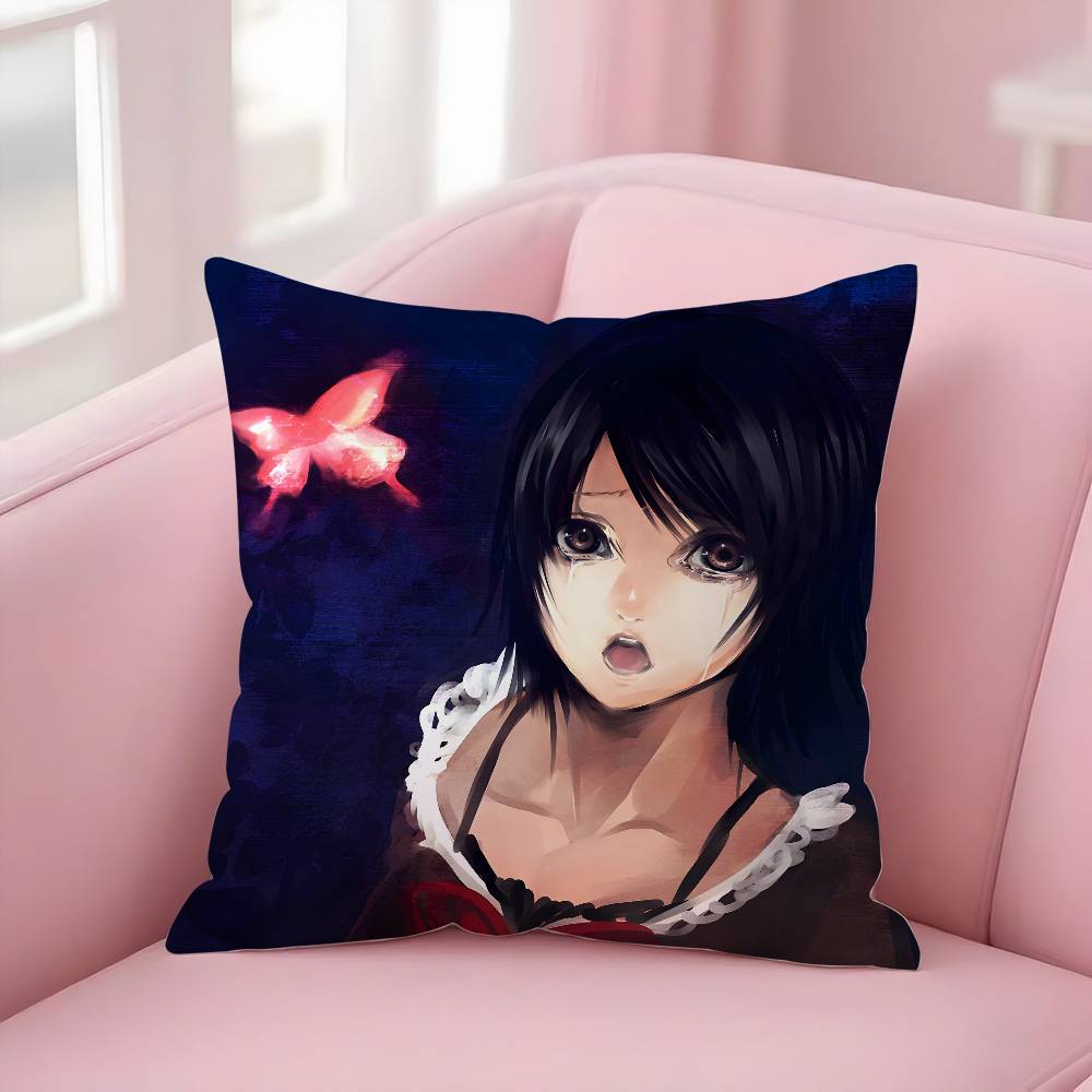 Horror Game F-Fatal FrameS II Pillow Case Soft Plush Fabric Double Sided Print Decorative Home Living Room Gift Cushion Cover