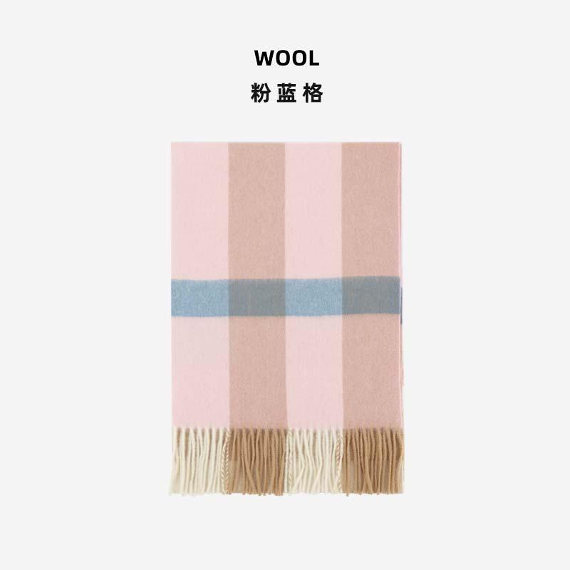 Bufanda de lana 100 % de estilo británico para mujer, otoño e invierno, con tacto de alta gama, versátil chal grueso con borlas a cuadros para hombre.