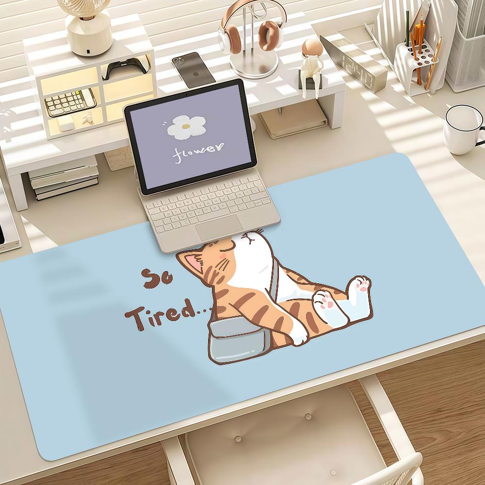 Cartoon Katze Mauspads Anti-Rutsch Gummi-Kante Verriegelt Verdickt Laptop Gaming Schreibtischmatte