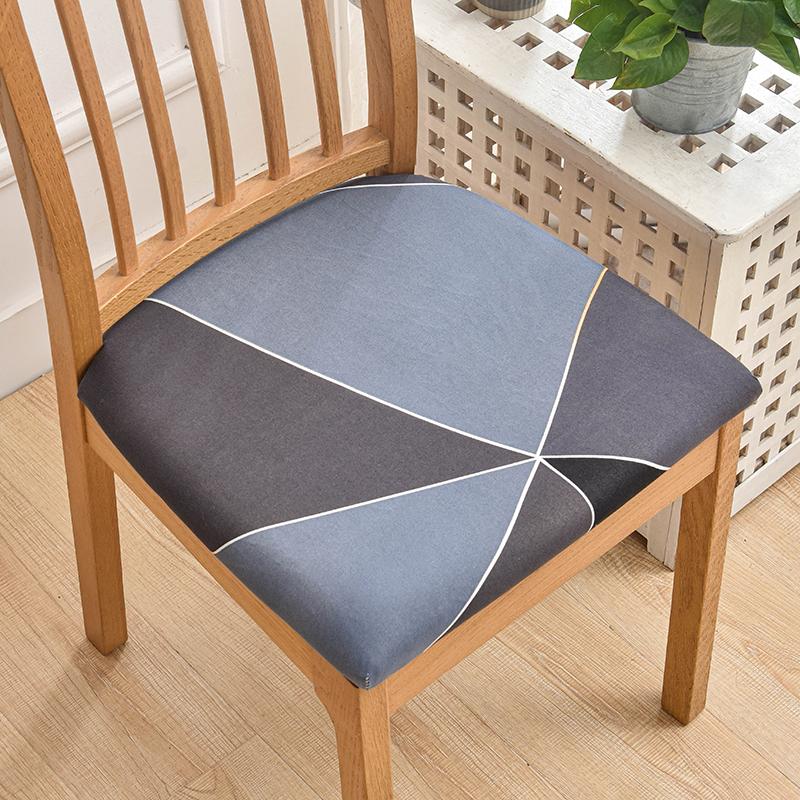 Potahy na židle do jídelny Strečový potištěný potah na jídelní židli Polstrovaný sedák na židli Slipcovers pro kuchyň, kancelář 1 ks