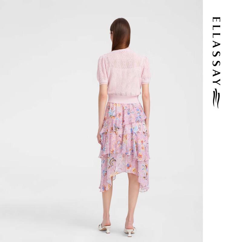 ELLASSAY Pearl Button V-Neck Knit Top for Women