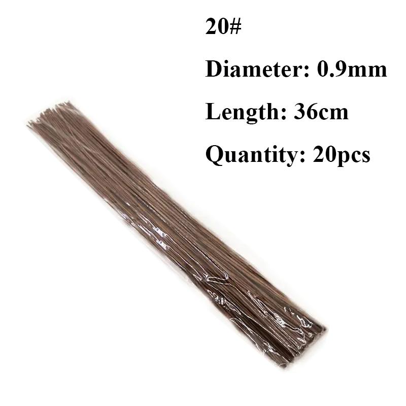 #26 #20 Paper Floral Wire 0.45Mm/0.9Mm Diameter 36Cm 30Mm Long Iron Wire Useds For Diy Nylon Stocking Flower Branche Making