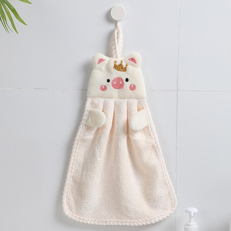 

1 шт. Полотенце для рук из кораллового бархата, кухонные полотенца и бытовые полотенца для ванной, кухни и столовой 1 pc розовый