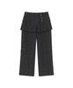 THE COLDEST MOMENT (W) Tcm Skirt Layered Button Pants (Charcoal)