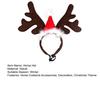 Christmas Horse Hat Reindeer Horn Headband Thick Red Velvet Santa Hat Deer Horn Hairband Xmas Horse Decoration Costume Accessories