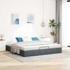 Ottoman Bed Without Mattress Dark Grey 160x200 Cm Velvet