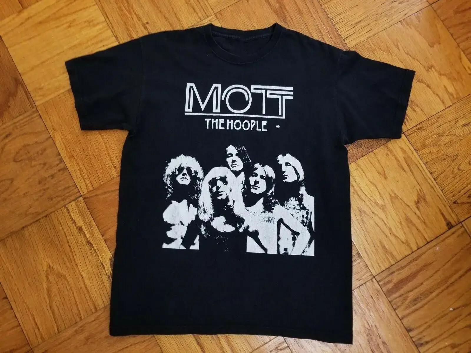 Vtg Mott the Hoople Band For Fans Cotton All Size Unisex Black Shirt MC496 S