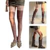 Stylish Long Boot Socks with Full Flower Lace Design for Women Sheer Colorful Fishnet Thigh High Over the Knee Stockings