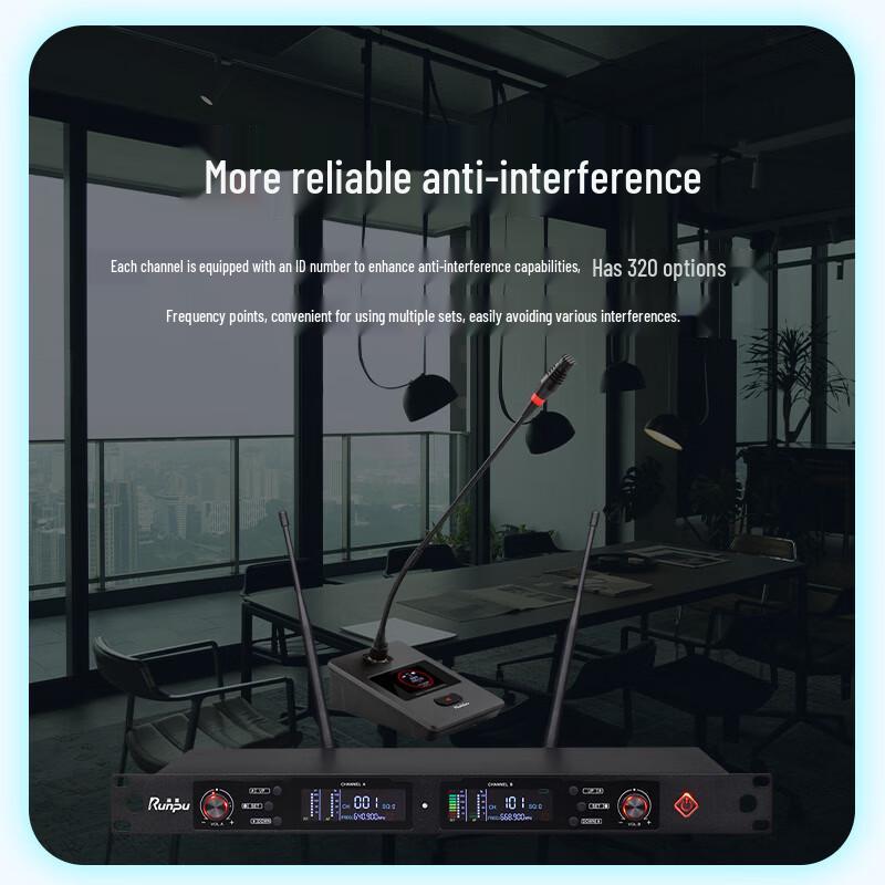 Runpu Professional Wireless UHF Gooseneck Microphone System (CN version)