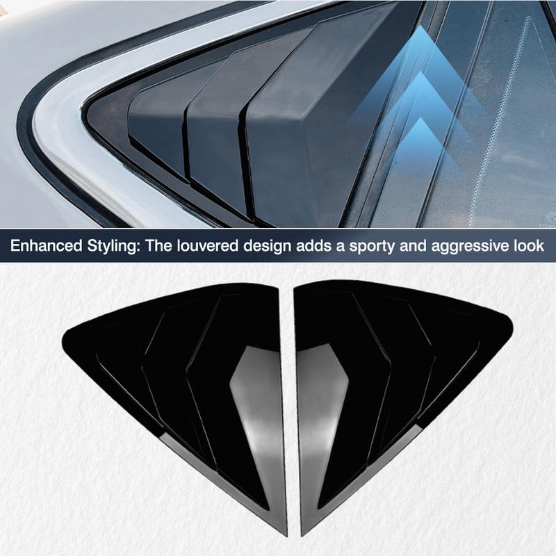 Per BMW X6 F16 2015- Spoiler Battitacco Finestrino Posteriore Laterale Copertura Otturatore Lunotto Prese d'Aria ABS Nero Lucido/Fibra di Carbonio