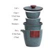 Bluestone Glaze Ceramic Quick Tea Cup One Pot Two Cups Portable Storage Bag Kung Fu Tea Set