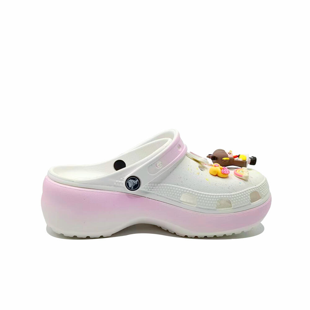 Crocs Classic Platform Clog Cloud Skittles MH Plan EVA Platform Outdoor Doll Accessories Fashion Hole Shoes Women's Pink