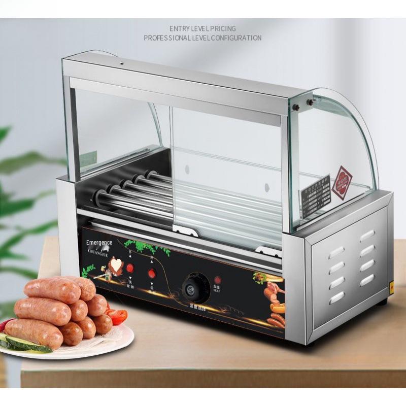 Multi-Functional Electric Sausage Grill & Ham Cooker with Automatic Heat Control