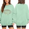Unisex Lightweight Long Sleeve Neck Printed Pullover Sweatshirt for Men and Women