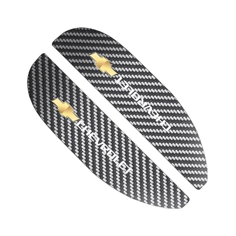 

2pcs Carbon fiber Car Rearview Mirror Rain Eyebrow Sticker For Chevrolet Cruze Lacetti Captiva SS Z71 Equinox Trax Impala Spar
