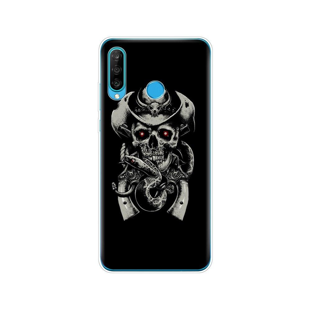 Silikonový kryt na telefon pro HONOR 20 lite view 30 v 30 pro kryt pro huawei honor 20S 9A 9C 9S 9X Premium 7s 8a lebka duch