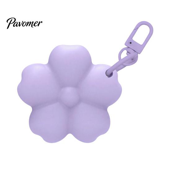 Lip Balm Holder Keychain Silicone Flower Lipstick Keychain, Portable Carrier for Bag Accessory Backpack Handbag, Travel Gloss Women