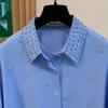 Camicia Larga Taglie Forti Manica a Pipistrello Strass Stile Hong Kong Primavera/Estate 2026