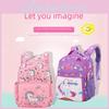 Printed Cartoon Unicorn Backpack Nylon Construction Suitable For Daily Children