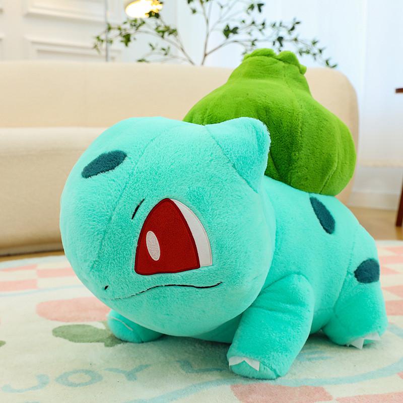 

Plush Toy Bulbasaur Oversized Cute Cartoon Girls Kids Holiday Gift Doll 30cm зелёный