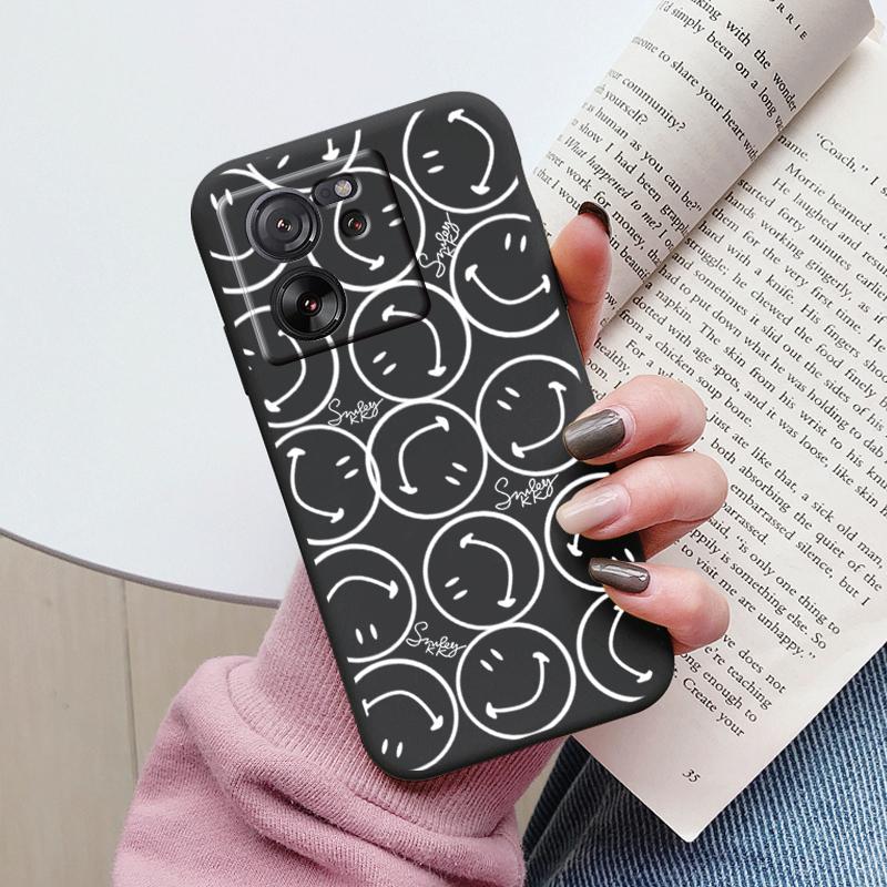For Xiaomi 13T Pro Case TPU Soft Silicone Coque Flower Pattern Cartoon Painted Phone Cover For Xiaomi 13T Back Protection Capa