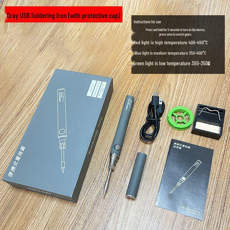 8W USB Portable Wireless Soldering Iron Pen - Electric Spot Welding Tool for Household Use