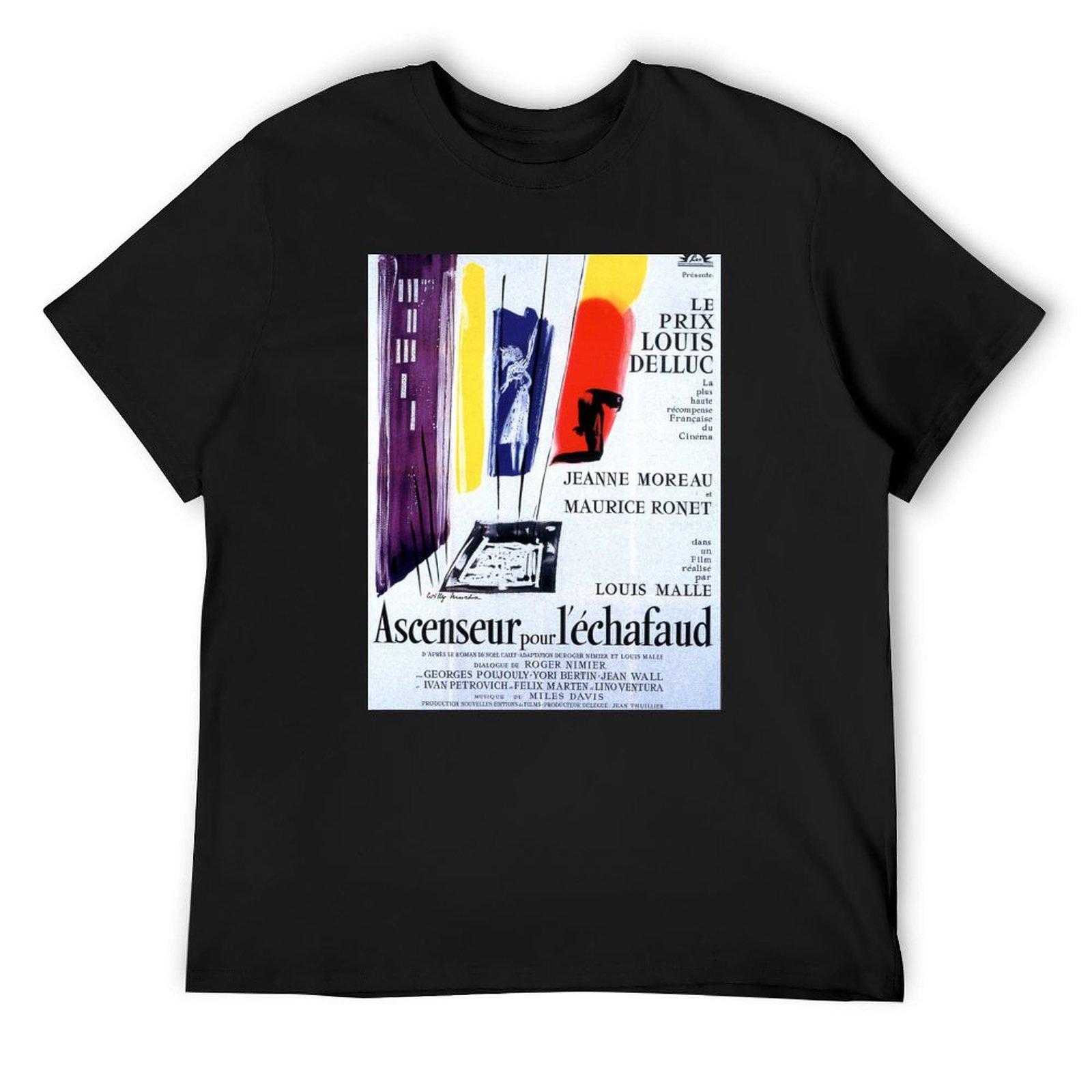

Malle Ascenseur pour lchafaud T-Shirt oversized oversizeds tops blacks black t-shirts for men 4XL