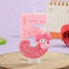Pink Glitter Cartoon Number Birthday Cake Candles – Party Decoration