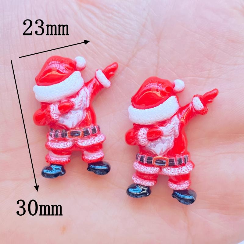10Pcs New Mini Cute Cartoon Christmas Series Flat Back Resin Cabochons Scrapbooking DIY Jewelry Craft Decoration Accessorie