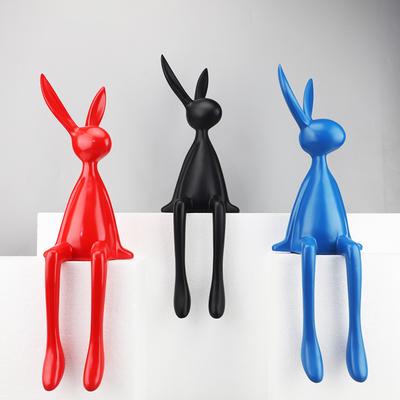 28CM Severské Domácí Dekorace Figurky do Interiéru Dárek Králík Socha Vánoční Dekorace Místnosti Abstraktní Umělecká Socha Stůl