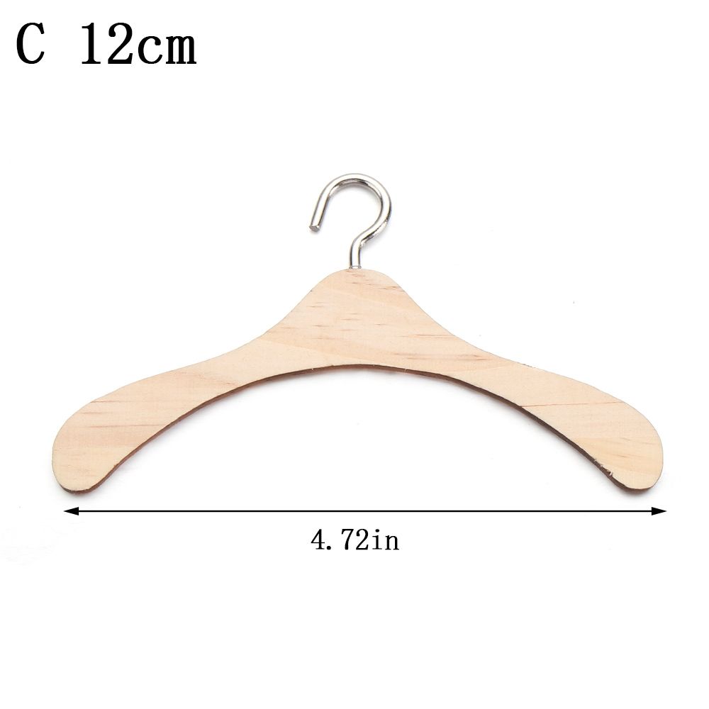 4-30CM Doll Wooden Clothes Rack Garment Organizer Hangers for Dolls Handbag Clothes Scarf Holder Stuffed Toys Accessories