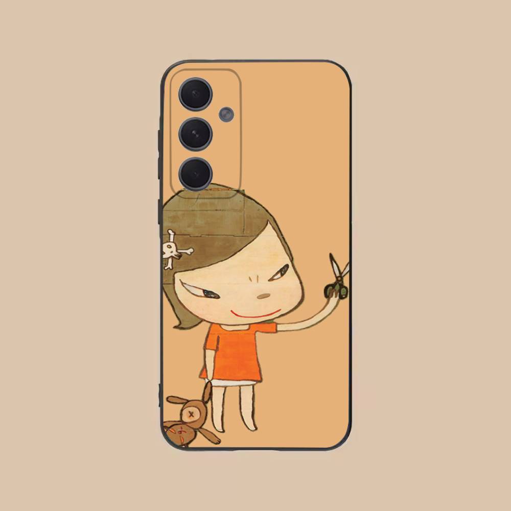 Y-Yoshitomo N-Nara Phone Case For Samsung S25,24,21,22,23,20,S30,Ultra,Plus,Fe,Lite,Note,5G Black Cover