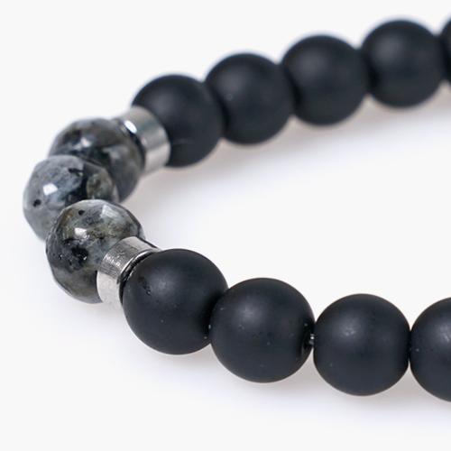 Jbans Classic Jade Cut Point Onyx Bracelet (C1801-Ac412Bk)