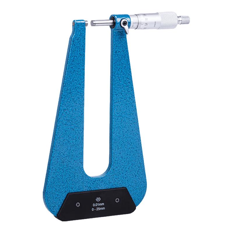 Deep Throat Plate Thickness Micrometer C-Type Double Round Head