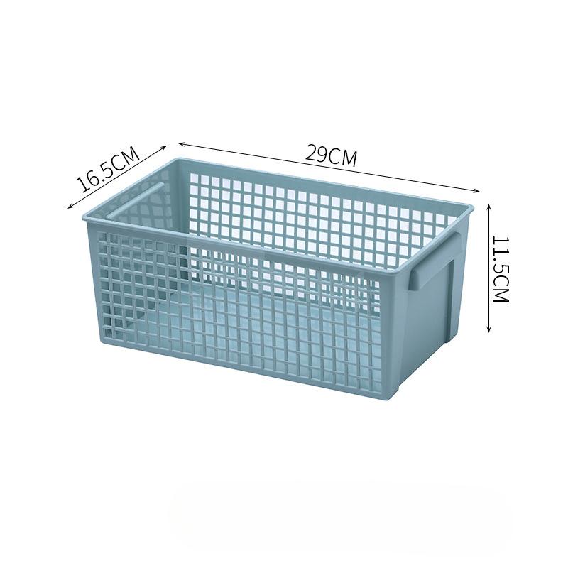 Desktop Storage Basket Large Capacity Snack Storage Hollow-out Rectangular Debris Multi-scene Handle Storage Basket