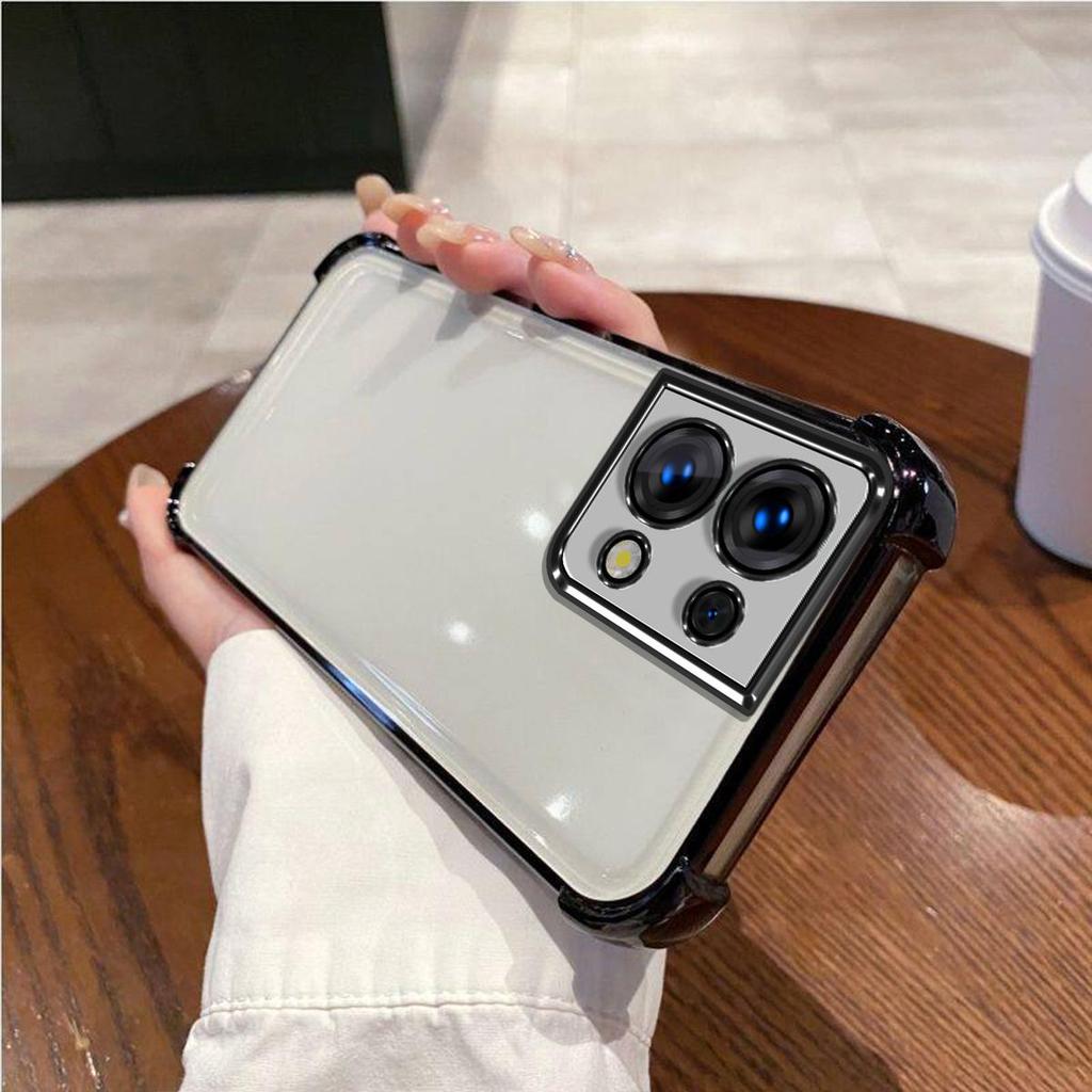 Case for OPPO Reno8 Pro 5G,Reno8 5G Electroplated Color Border Clear Phone Casing Cover