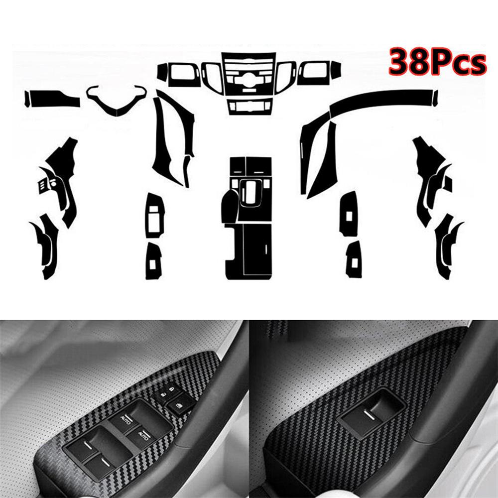 38Pcs Carbon Fiber Look Car Interior Decor Trim Sticker For Acura TSX 2009-2014