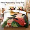 3D Printed Red Hair Girl Bedding Set Duvet Cover Pillowcase For Adult Kids Bedroom Decor Twin Full Queen King Size Bed Linen