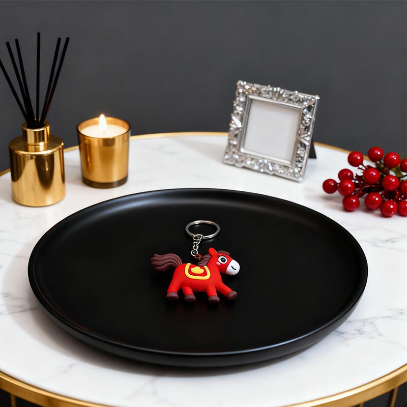 1PC Convenient Festive Decorative Practicality Red Gift Cartoon Handbags Horse Keychain Souvenirs Cute Backpacks