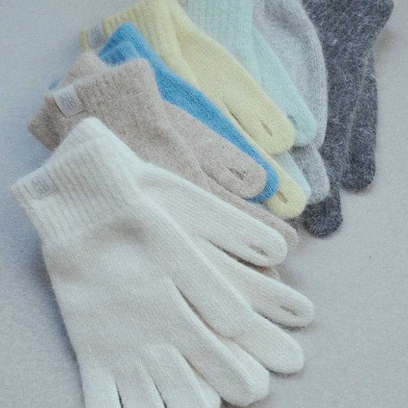 Marchen Sorbet angora gloves_7color