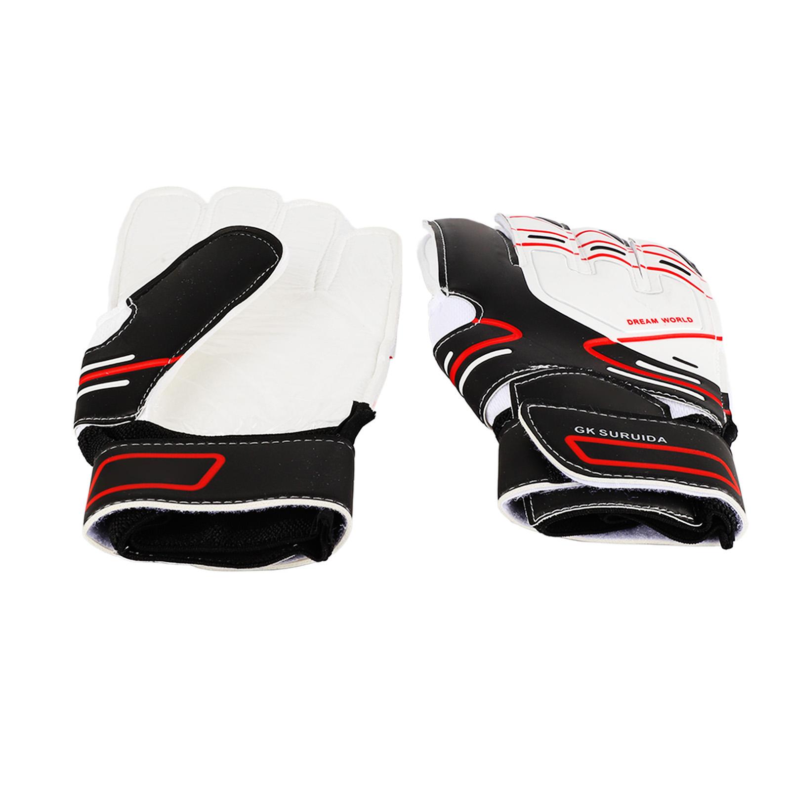 Adult Size 10 Black Goalkeeper Gloves Anti Slip Soccer Goalkeeper Gloves Football Training Match Gloves