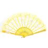 European Hand Lace   Flower Gilding Folding Fan Dancing Party Fan(lake blue)