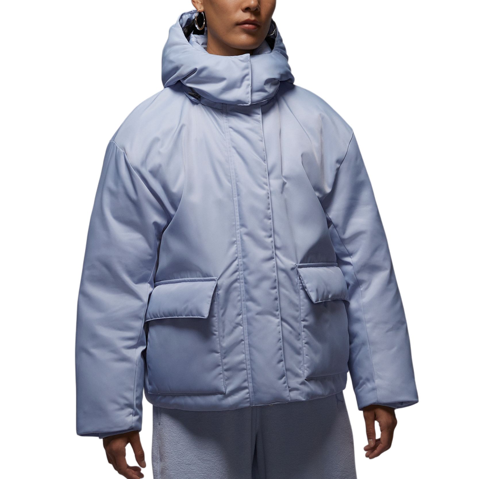 

Jordan Flight Therma-Fit Warm Loose Hooded Zipper Duck Down Jacket Women Jackets HV0361057 L