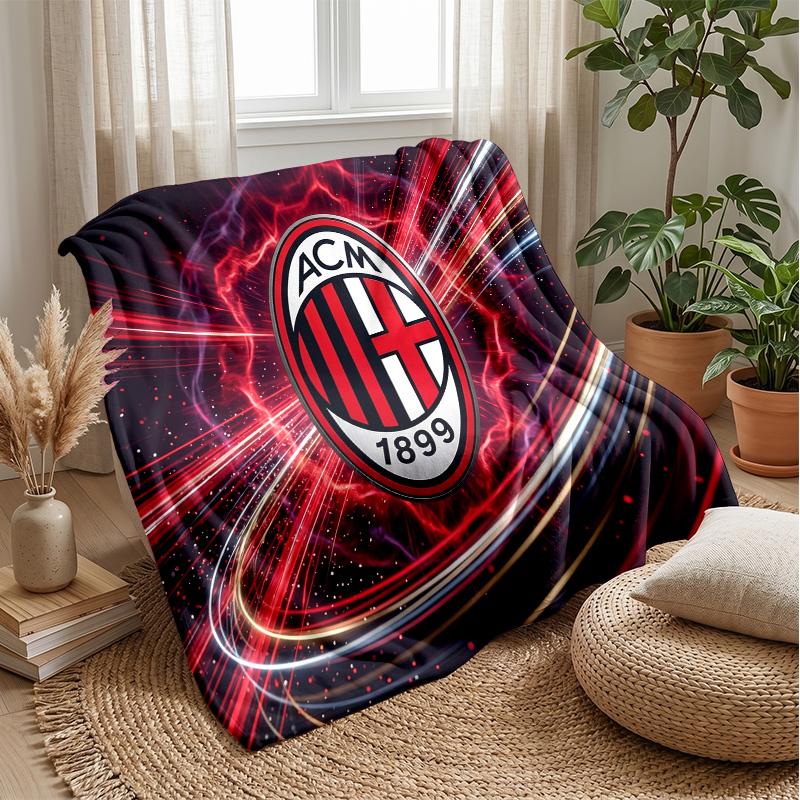 AC Milan Theme blanket Soft Flannel Blanket Plush Throw Blanket Cozy Sofa Bed Blanket for Home Decor