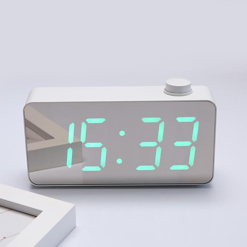 Electronic Clock Mirror Clock Electronic Digital Clock New Digital Mirror Clock Creative Knob Alarm Clock