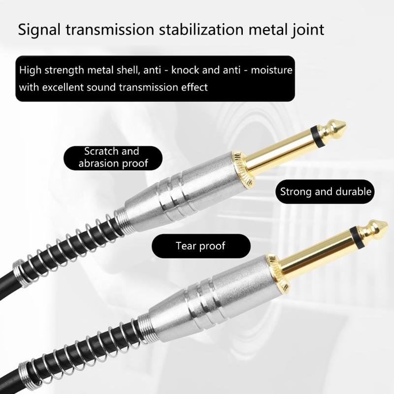 Audio Cable 6.35mm Jack Male to Male AUX Cable For Guitar Electric Piano Mixer Stereo Amplifier 6.35 to 6.35 Audio Line